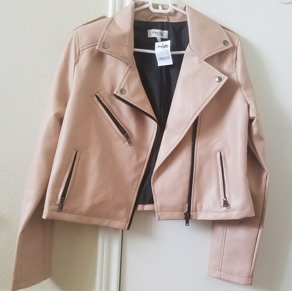 Pink pleather jacket
